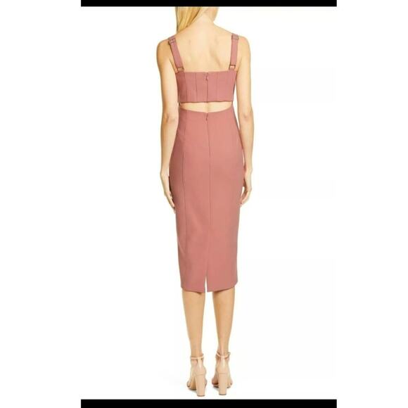 Cinq a Sept Dakota Midi Dress in Rosewood Size 0 - Picture 9 of 9